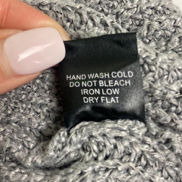 Iris Gray Knit Open Front Cardigan Sweater 3/4 Sleeve w Pockets Cozy Plus Sz 2XL - Picture 10 of 11